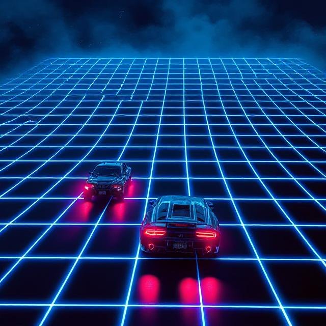 A grade de tempo e de velocidade da nossa era, em uma aproximação inspirada pelos filmes TRON. 